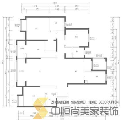 西安,西安家裝,西安家裝設計,西安小戶型設計公司,裝修案例西外大家屬院效果圖