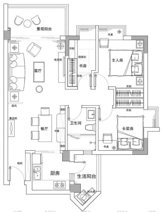 小戶型三居室的北歐風，溫馨又清新